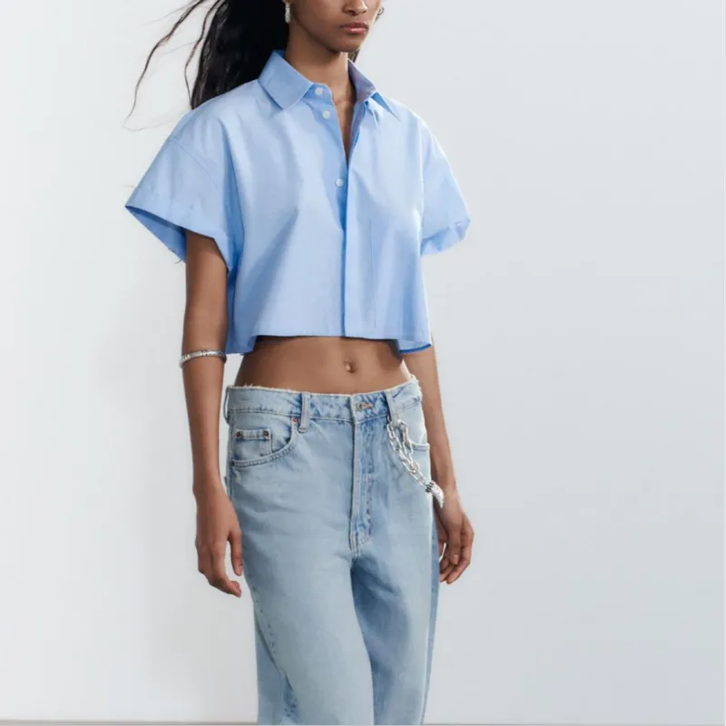 ZARA Shirts Women's Blue/White-2