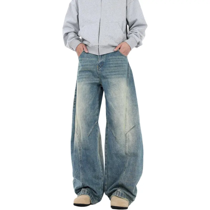 VINMUK Jeans Unisex Washed Blue-3
