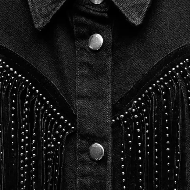 ZARA Denim Jacket Women's Black-3