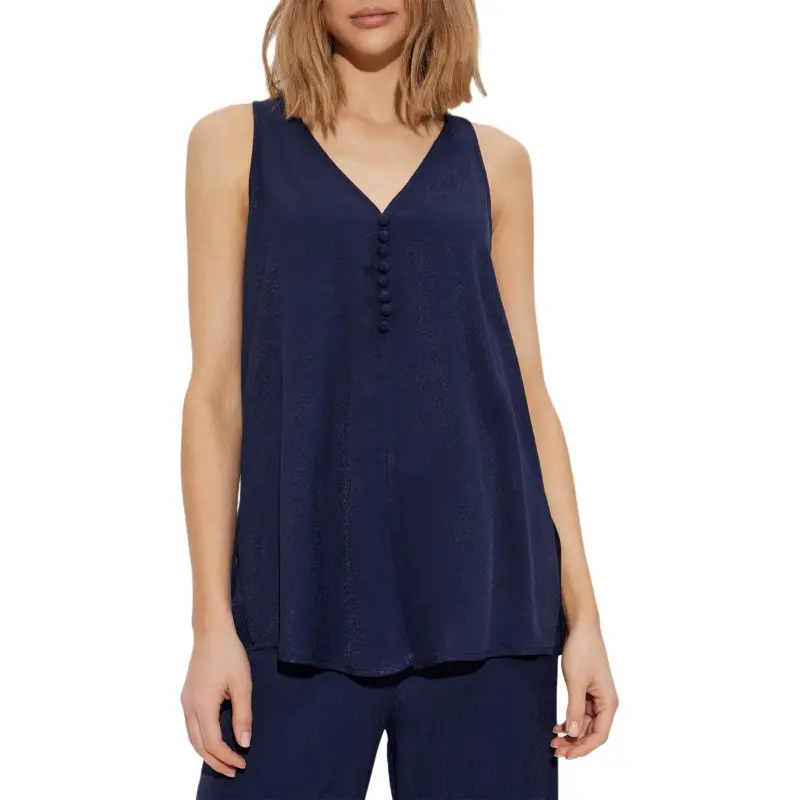 EMPORIO ARMANI Armure Viscose V neck Top-1
