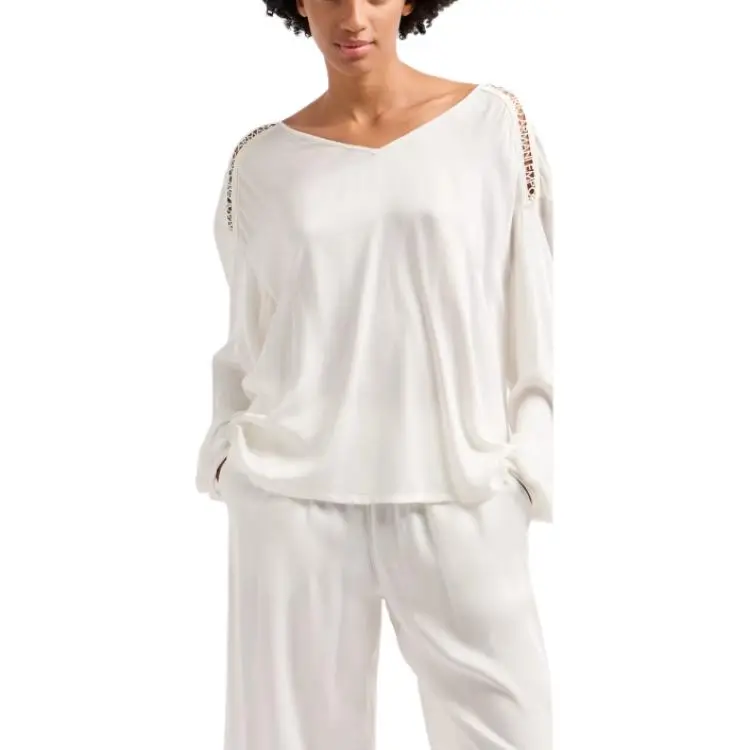 EMPORIO ARMANI Embroidered logo Blouse-1