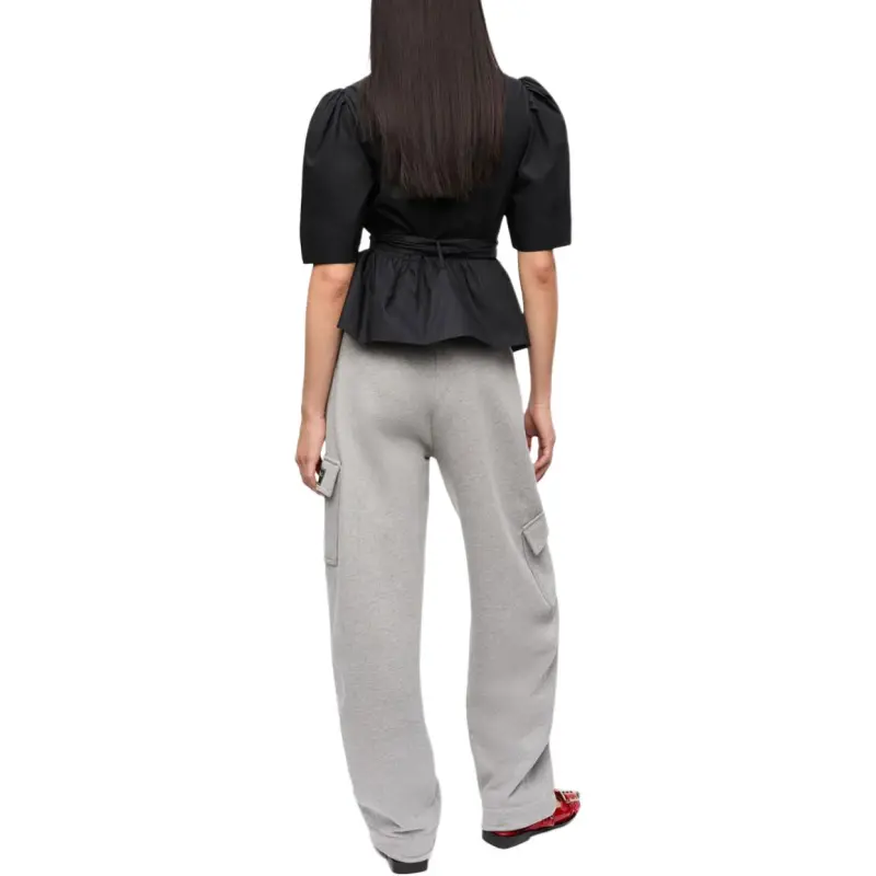GANNI Bow Detailed Puff Sleeved Blouse-4