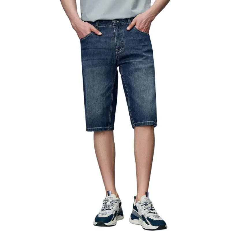 HLA Shorts Men's Denim Blue Transition Color Dark-4