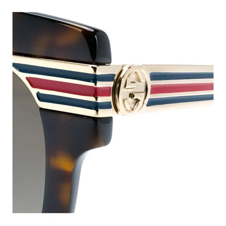 GUCCI Acetate Square Sunglasses Women's Tortoiseshell-2