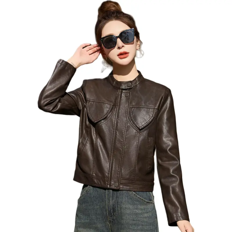 Yi Mengyuan Leather Jacket Women's-3