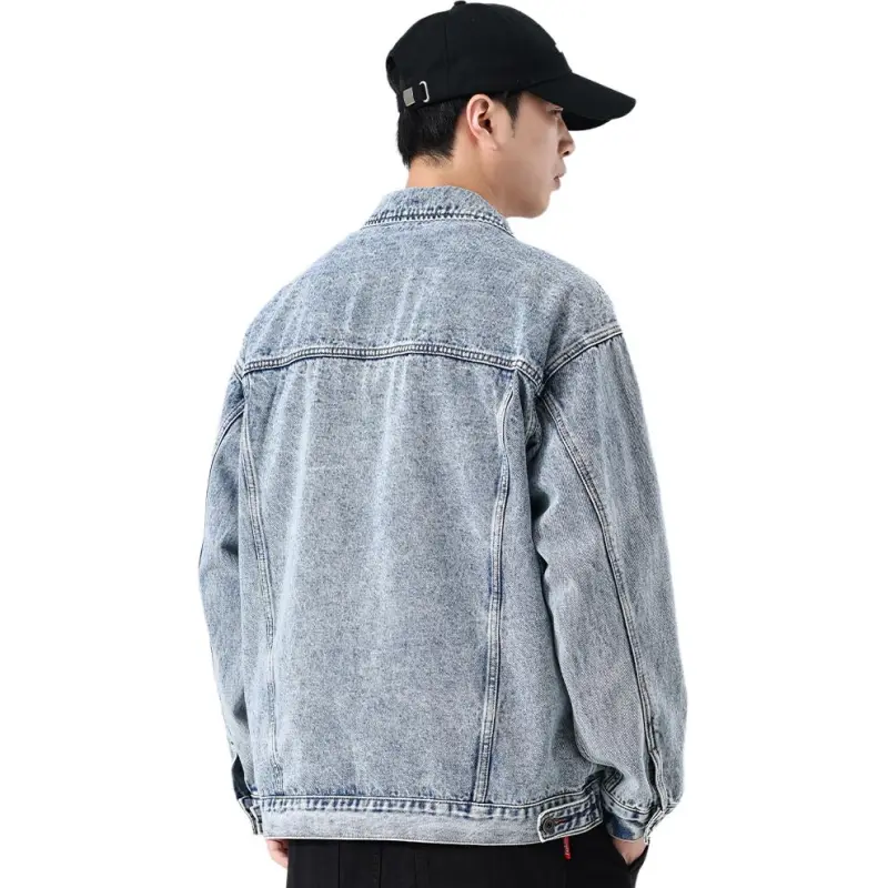 VALKOMM Denim Jacket Unisex Bleached White Blue-5