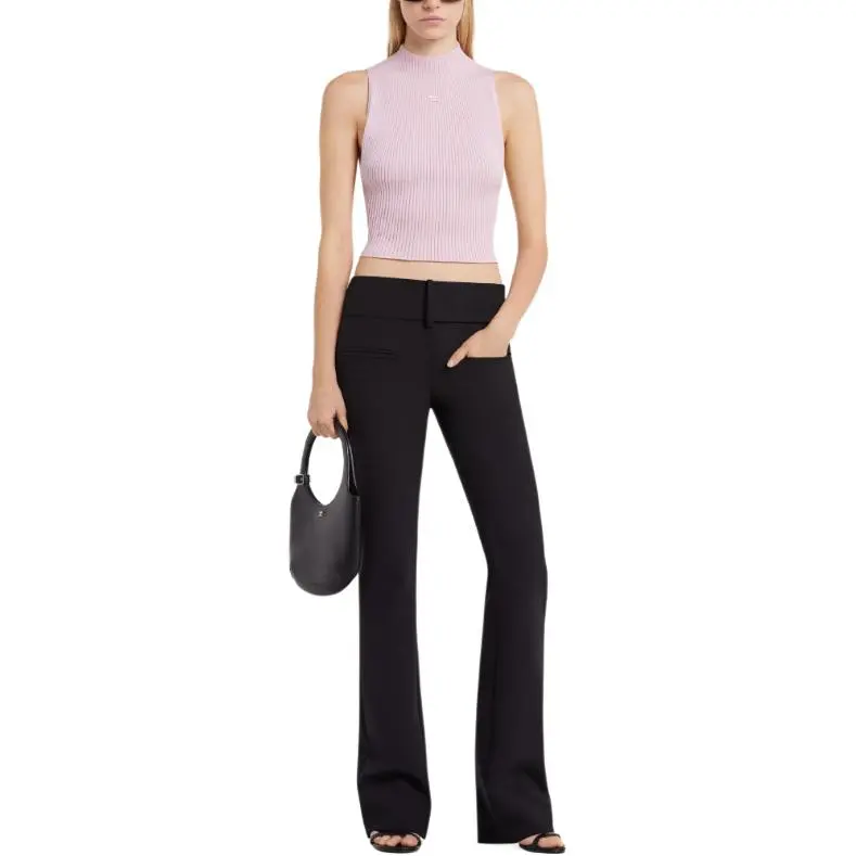 COURREGES Mockneck Light Rib Top 'Salt Pink'-2