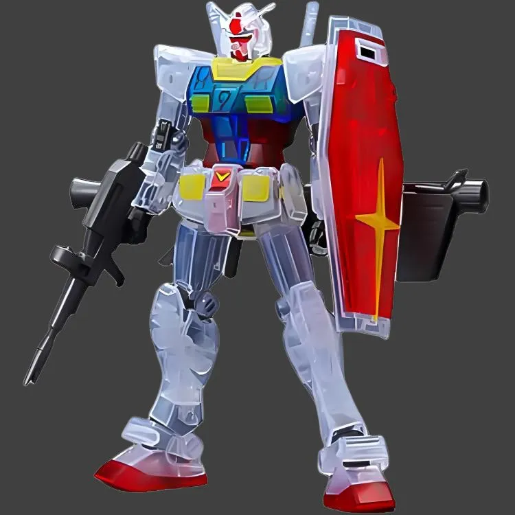 BANDAI HG Collection RX 78 2 Gundam STS Exhibition Model Model Kits Multicolor Transparent-3