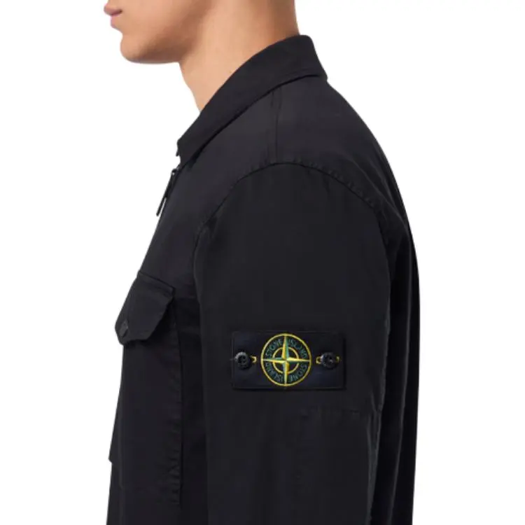 STONE ISLAND Logo Patch Zip Up Jacket-5