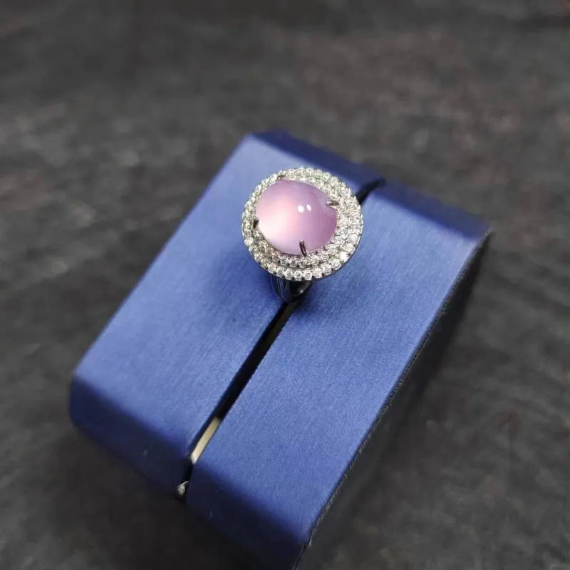 JUNWEN Chalcedony Rings Women's-4