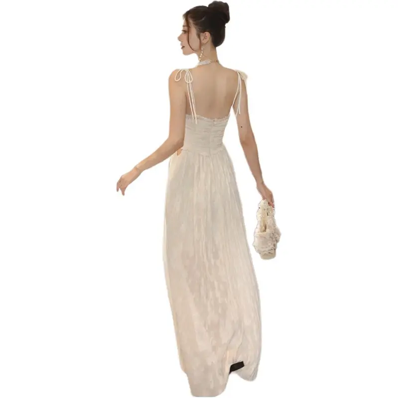 MADALLO Slip Dress Women's Light Beige Apricot-3