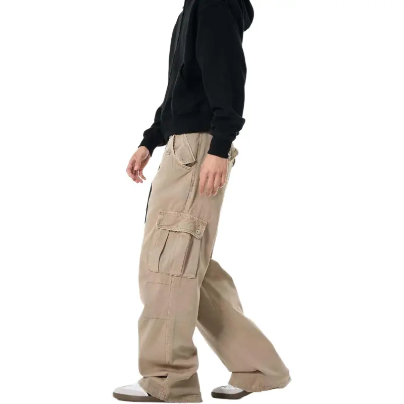 YINLEI Jeans Unisex Dark Khaki-4