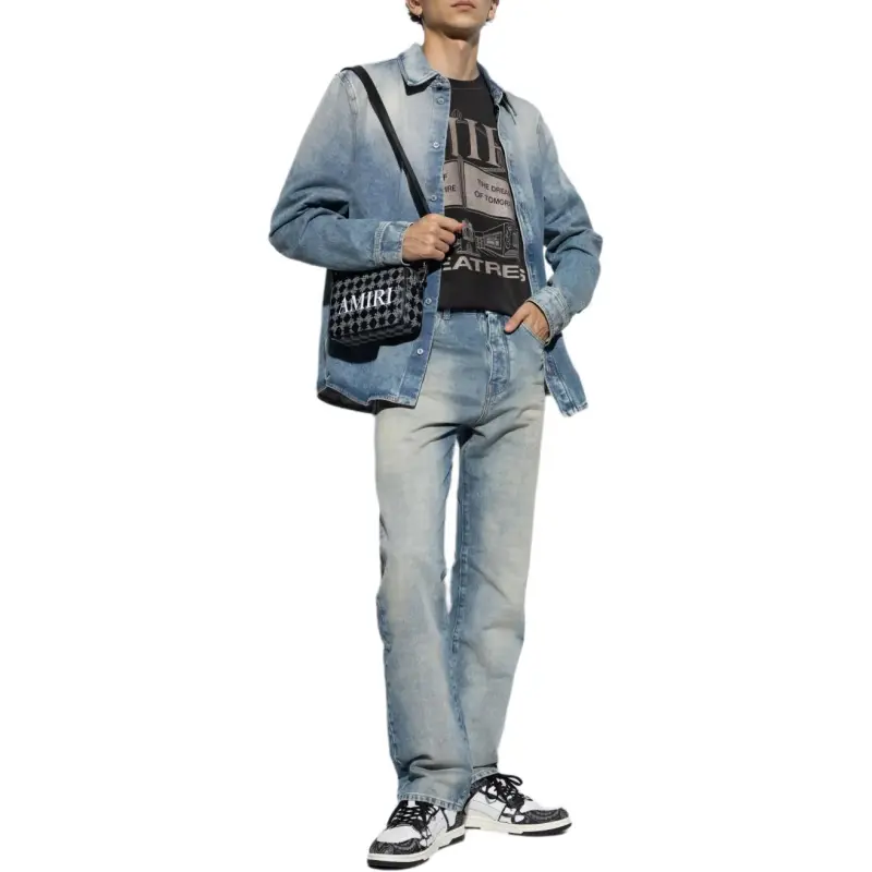 AMIRI Button Up Denim Shirt-1
