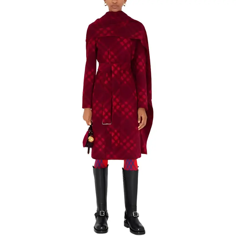 Burberry Coats Women's Red-1