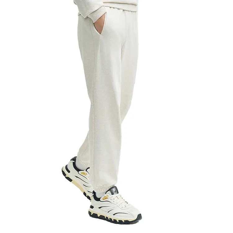 FILA Knitted Sports Pants Men's Light Khaki Heather Gray-4