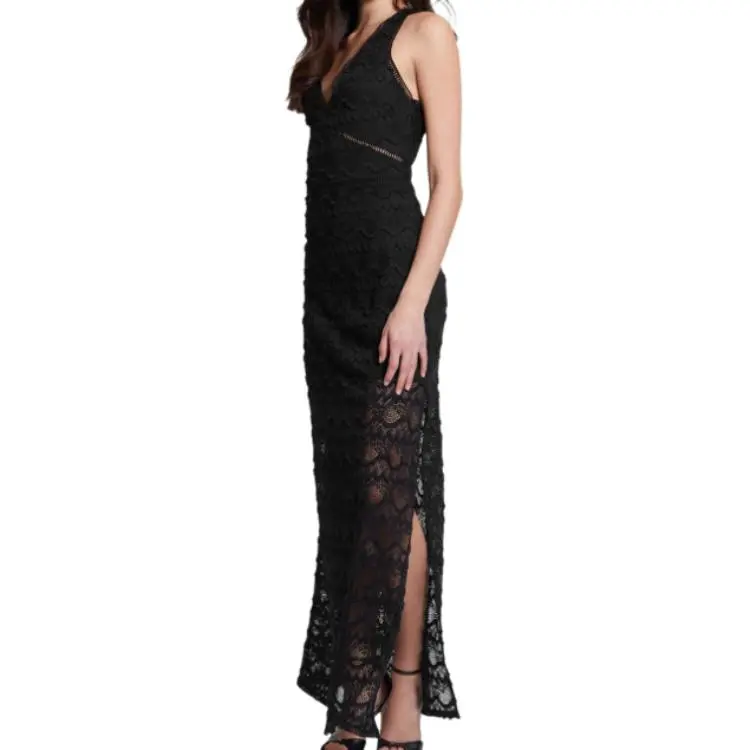 GUESS Back Neckline Dress Sleeveless Dress Women's Black-3