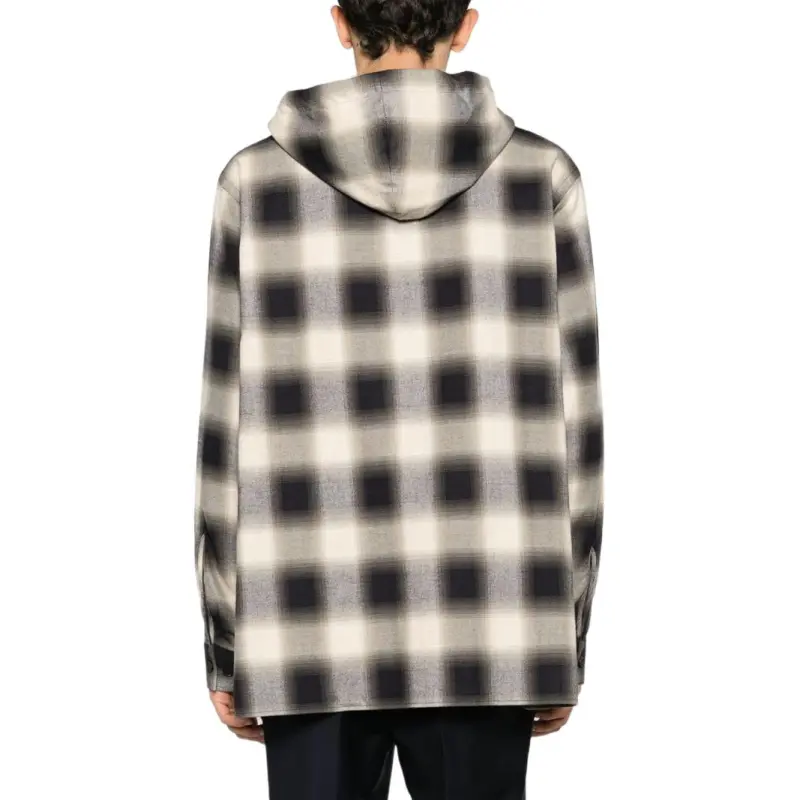 Givenchy Check Hooded Overshirt Jacket-3