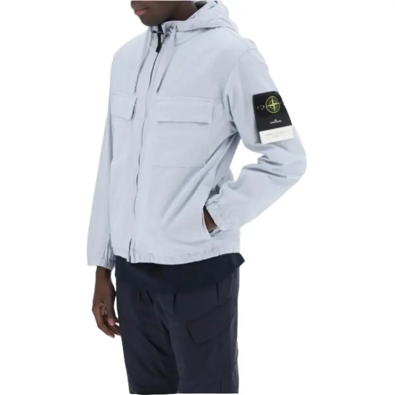 STONE ISLAND SS24 Jackets Coats Men's Ice Frost Blue-4