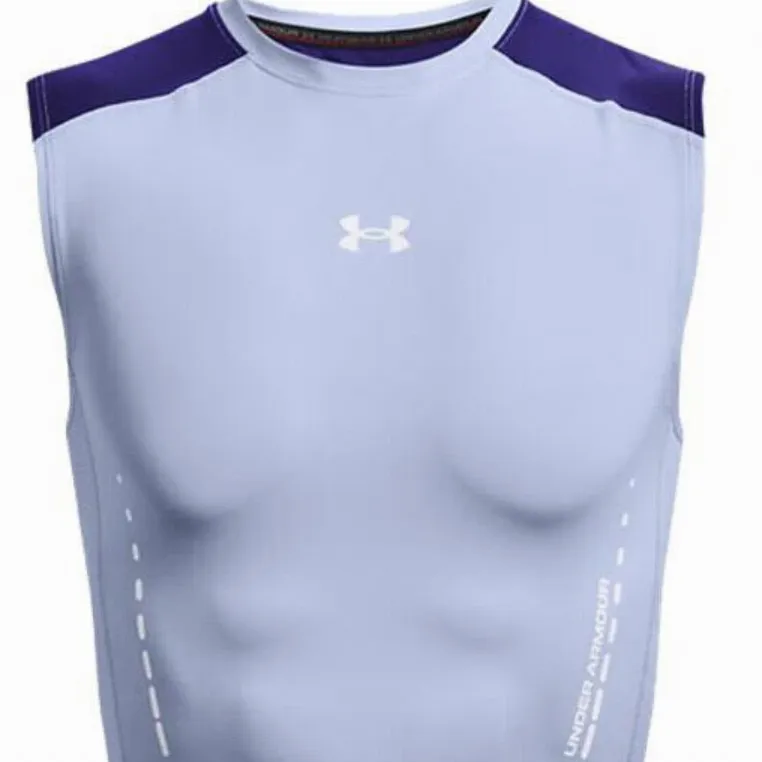 Under Armour Tank Tops Men's Light Blue-4
