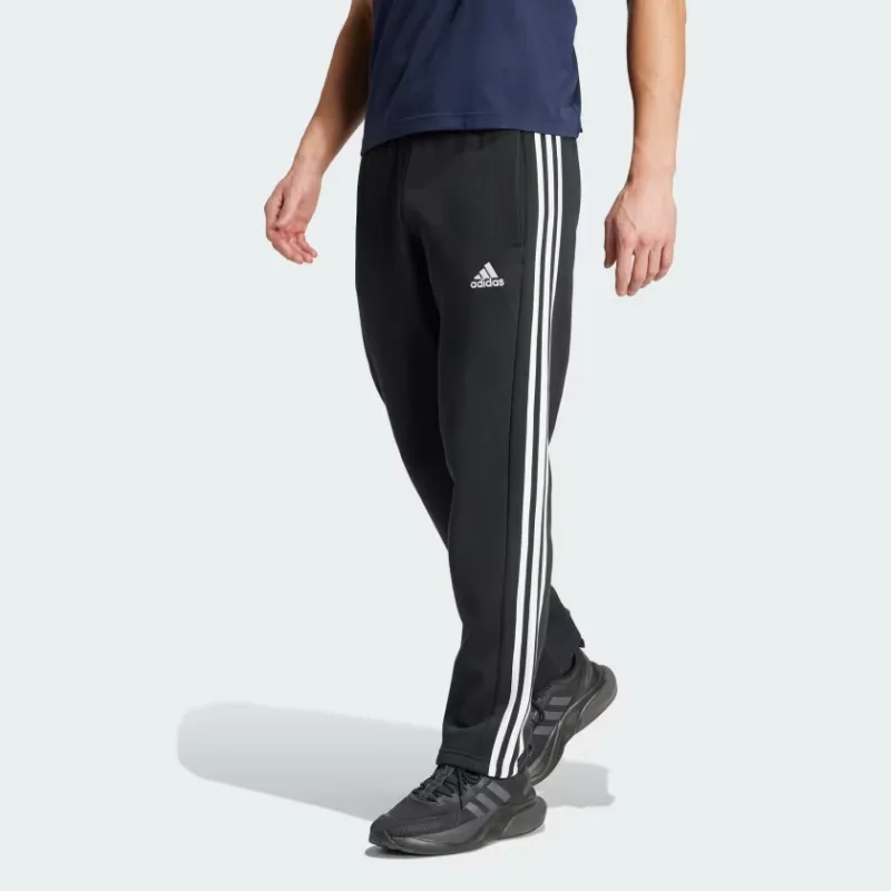 Adidas Essentials 3 Stripes Open Hem Fleece Pants-6