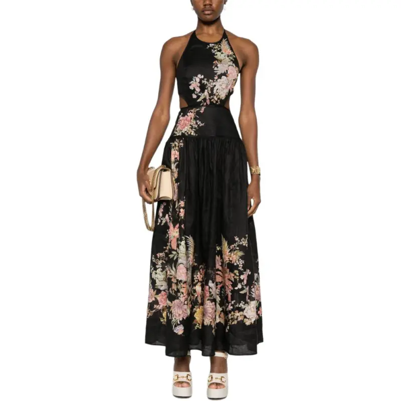 Zimmermann Tallow Halter Sleeveless Dress-1
