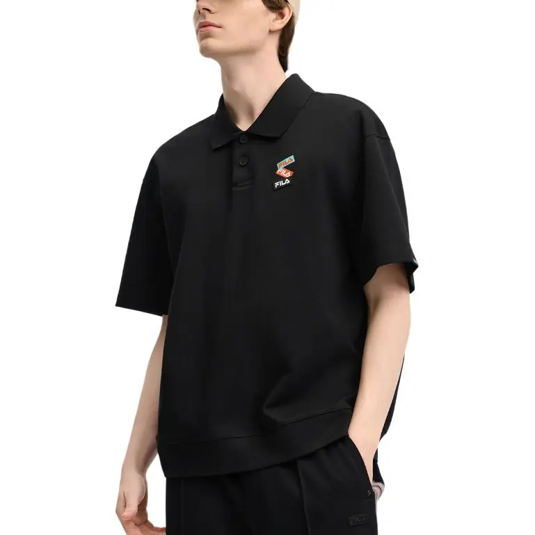 FILA ORIGINALE Polo Shirt Unisex Jet Black-2