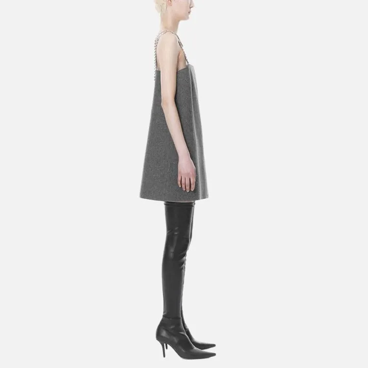 WE11DONE Sleeveless Dress Women's Gray-3