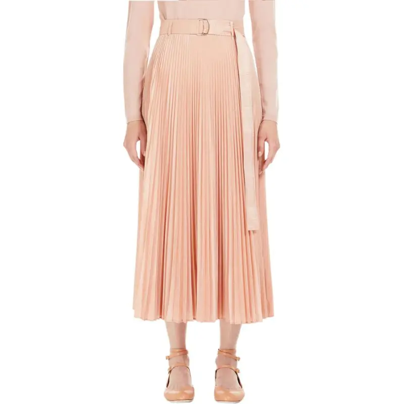 MaxMara A line Pleated Midi Skirt-2