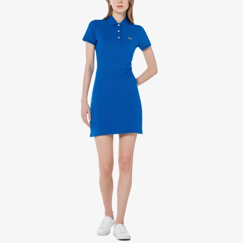 LACOSTE Short Sleeved Dress Women's Blue-3