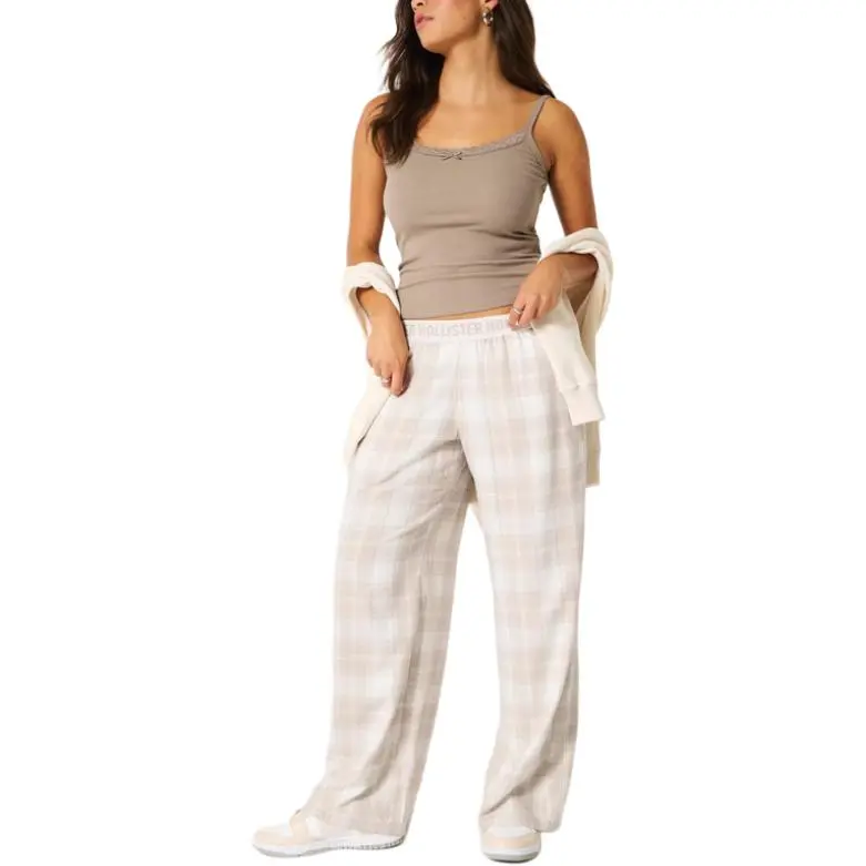 Hollister Pajama Pants Women's Plaid-2