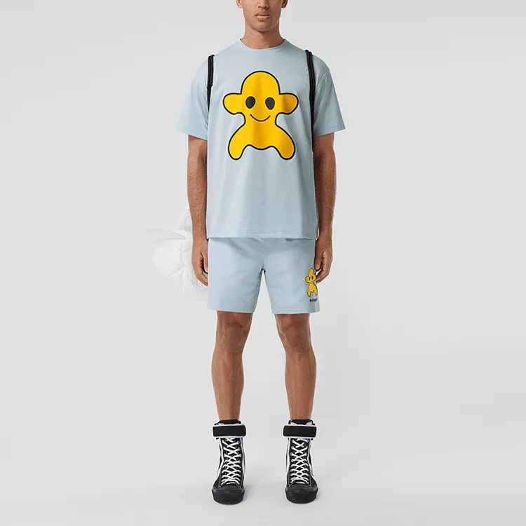 Burberry T-Shirts Men Light Blue-1