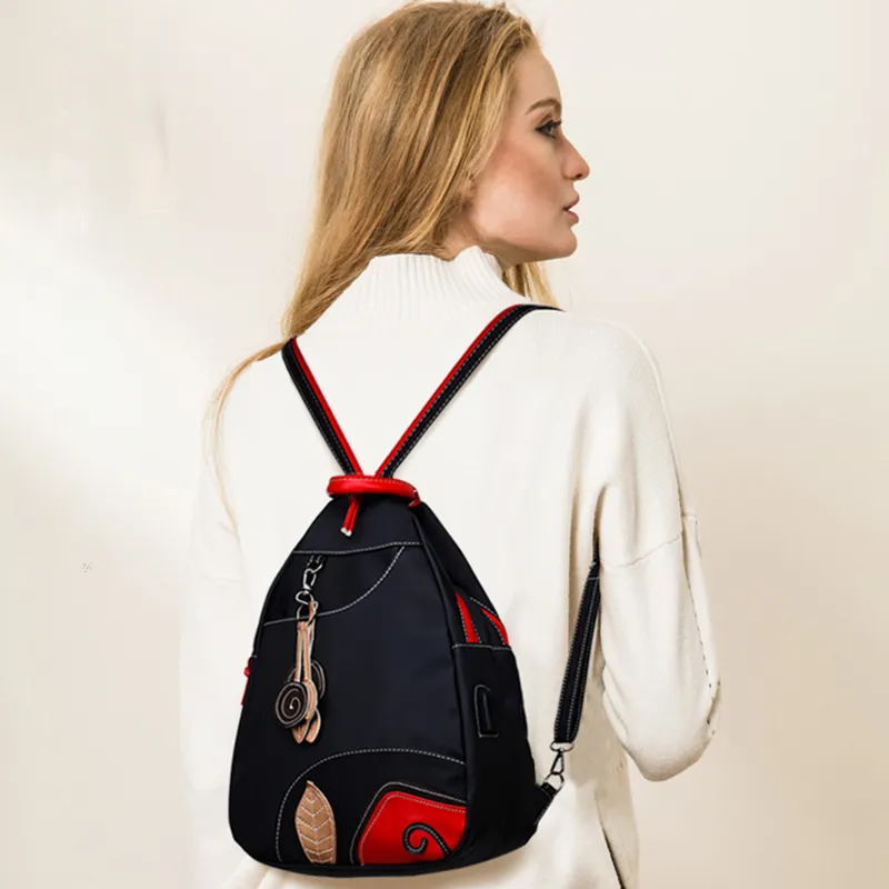 G FAVOR Oxford Backpack Women's Black-2