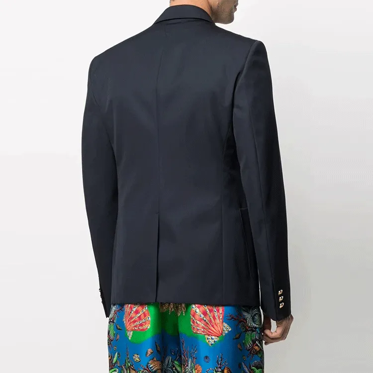 VERSACE Business Suit Coat Men's Dark Blue-3