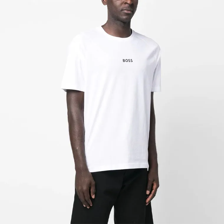 HUGO BOSS Short Sleeved T Shirts Men's White-3