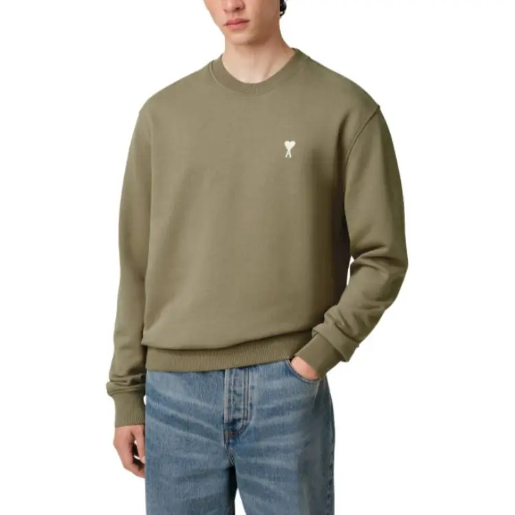 AMIPARIS Paris Ami De Coeur Logo Embroidered Crewneck Sweatshirt-1