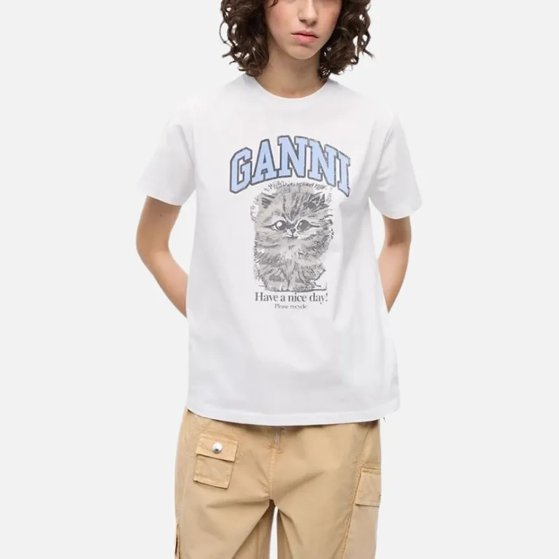 GANNI Organic Cotton T shirt-3