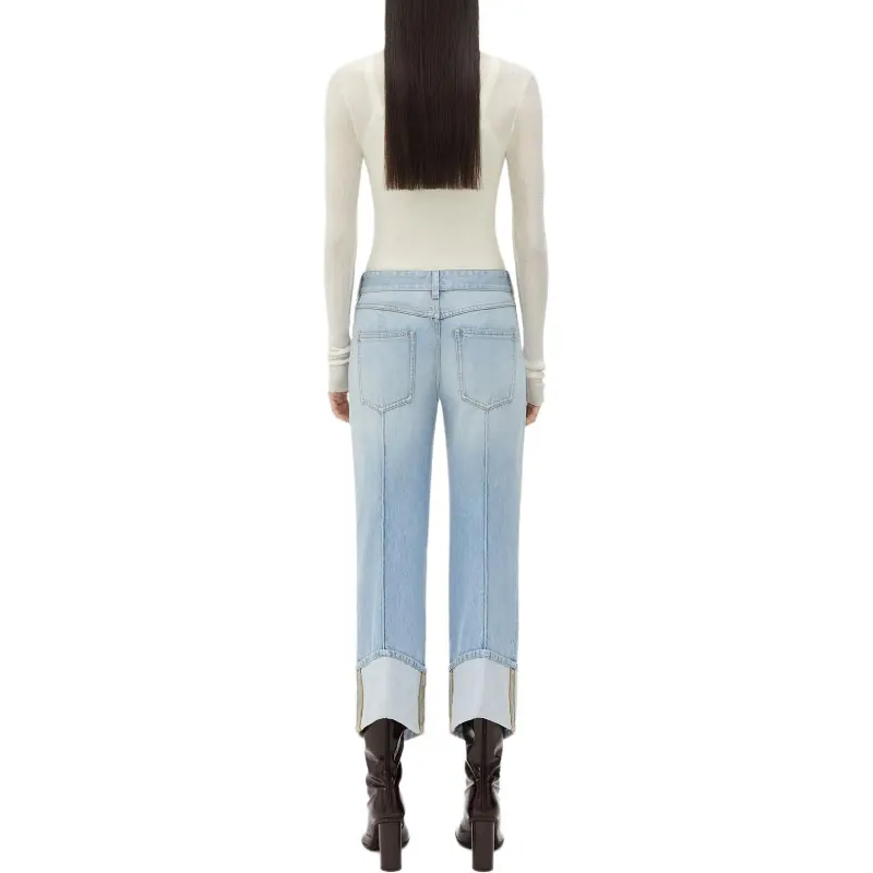 Bottega Veneta Turn-Up Hem Denim Jeans-1