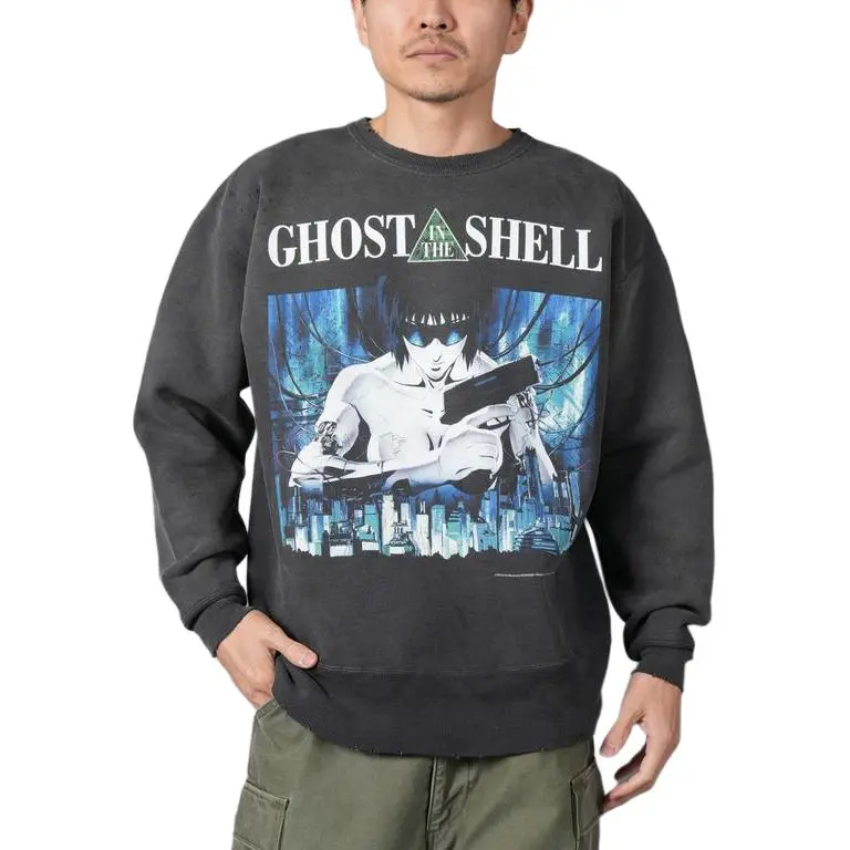 SAINT Mxxxxxx X Ghost In The Shell Crewneck Sweatshirt-2