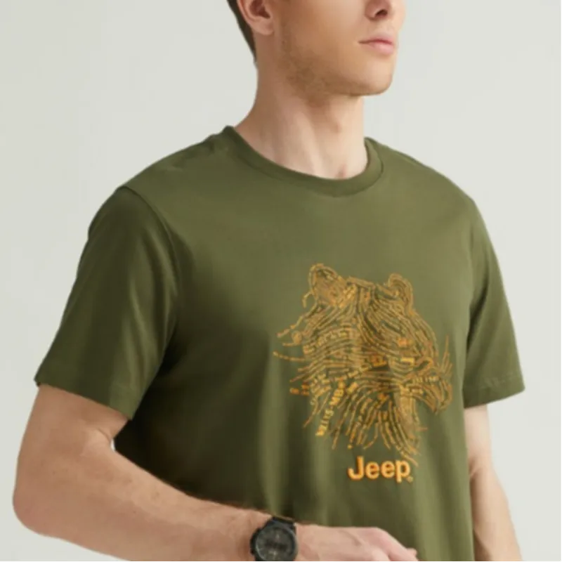 Jeep T Shirts Men Army Green-1