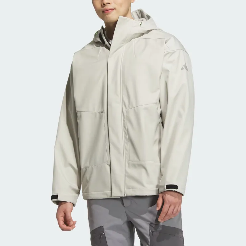 Adidas FW24 M TRAN JKT 2 Jackets Coats Men's Light Sesame Earth Gray-1
