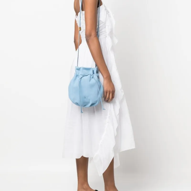Polo Ralph Lauren Lambskin Patch Calfskin Bucket Bags Shoulder Bag Crossbody Bag Women's Blue-5