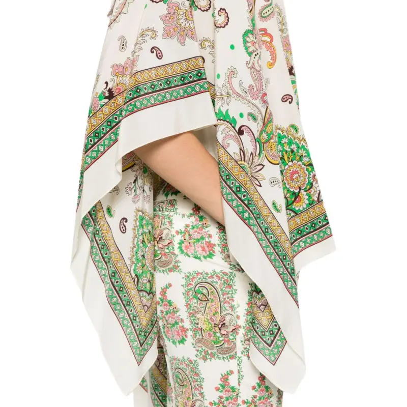 ETRO Paisley Printed Finished Edge Poncho-4