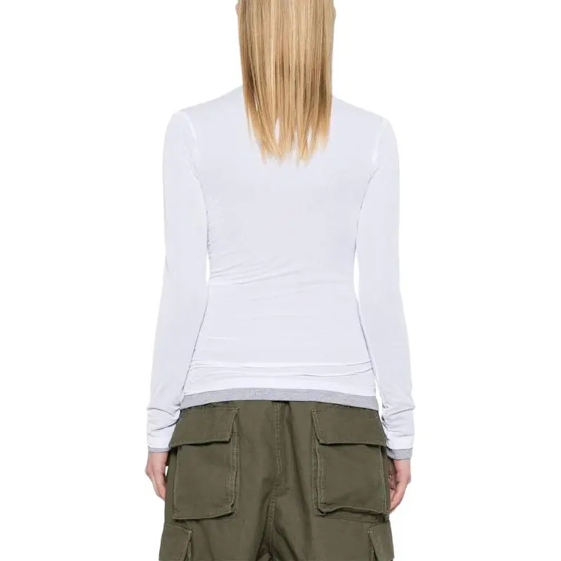 Christopher Esber Sheer Overlay Peephole T shirt-2