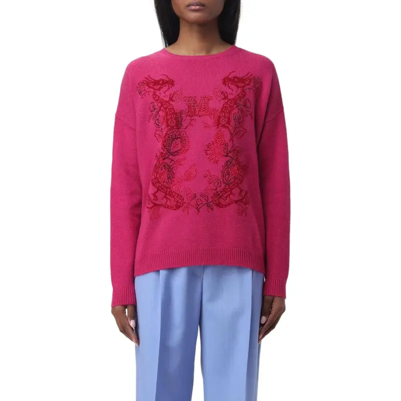 MaxMara Logo Embellished Knitted Jumper-2