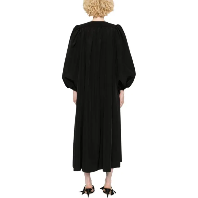 THE ROW Beauvoir V Neck Midi Dress-2