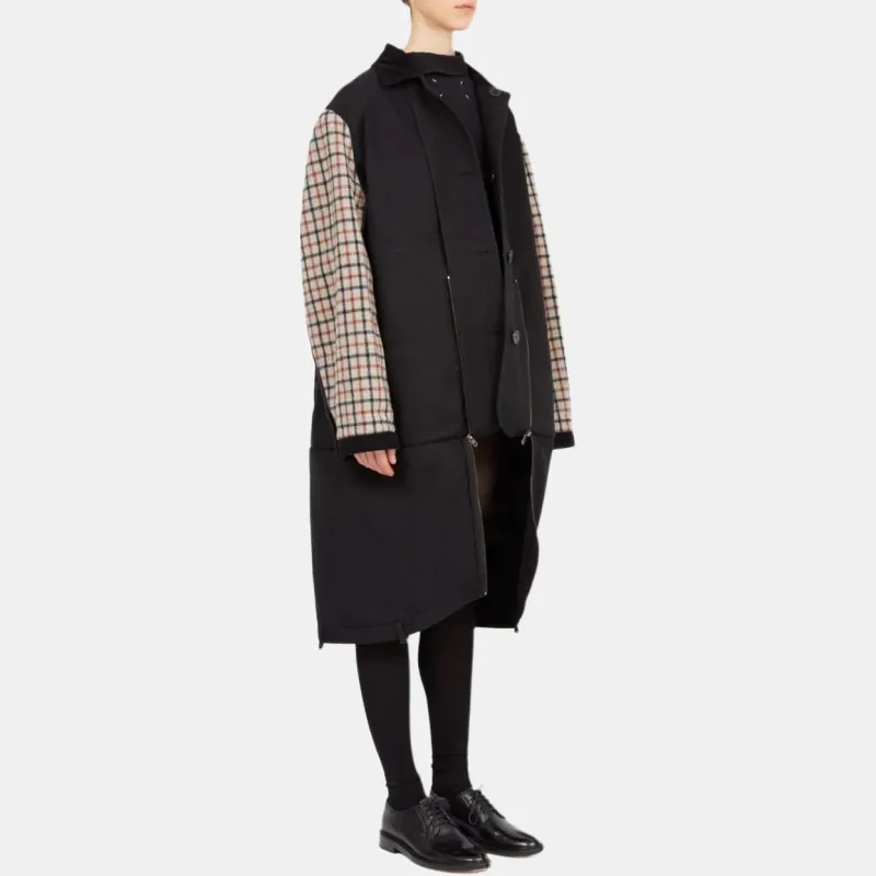 Maison Margiela Contrast Fabric Coat 'Black'-4