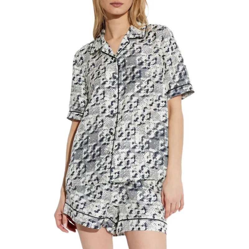 TORY BURCH Short Sleeved Logo Printed Shirt-3