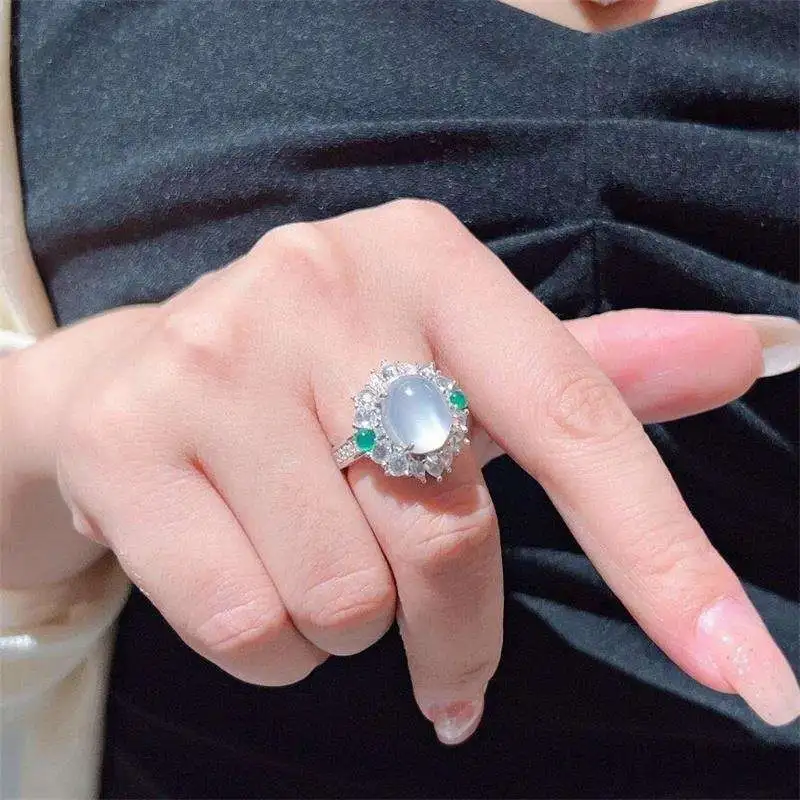 JUNWEN Chalcedony Rings Women's-10