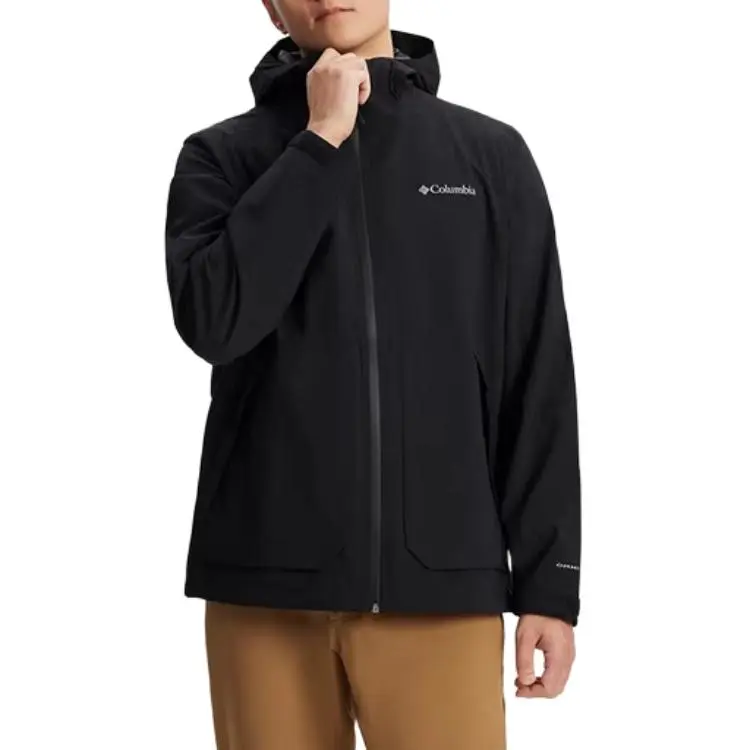 Columbia Outdoor Hiking Waterproof Windbreaker Jacket Men's Black-1