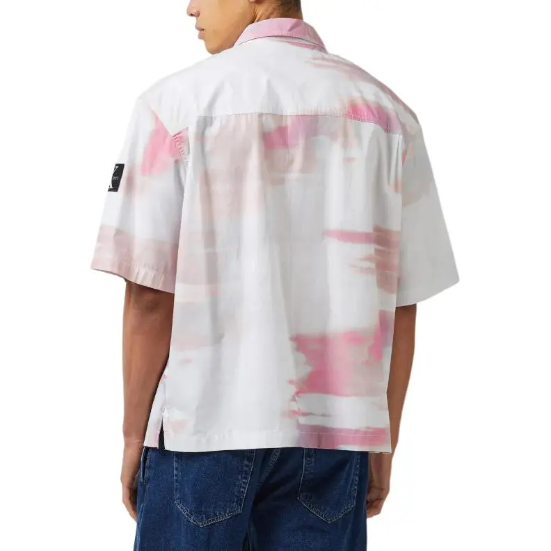 Calvin Klein Diffused Skyscape print Cotton Shirt-4